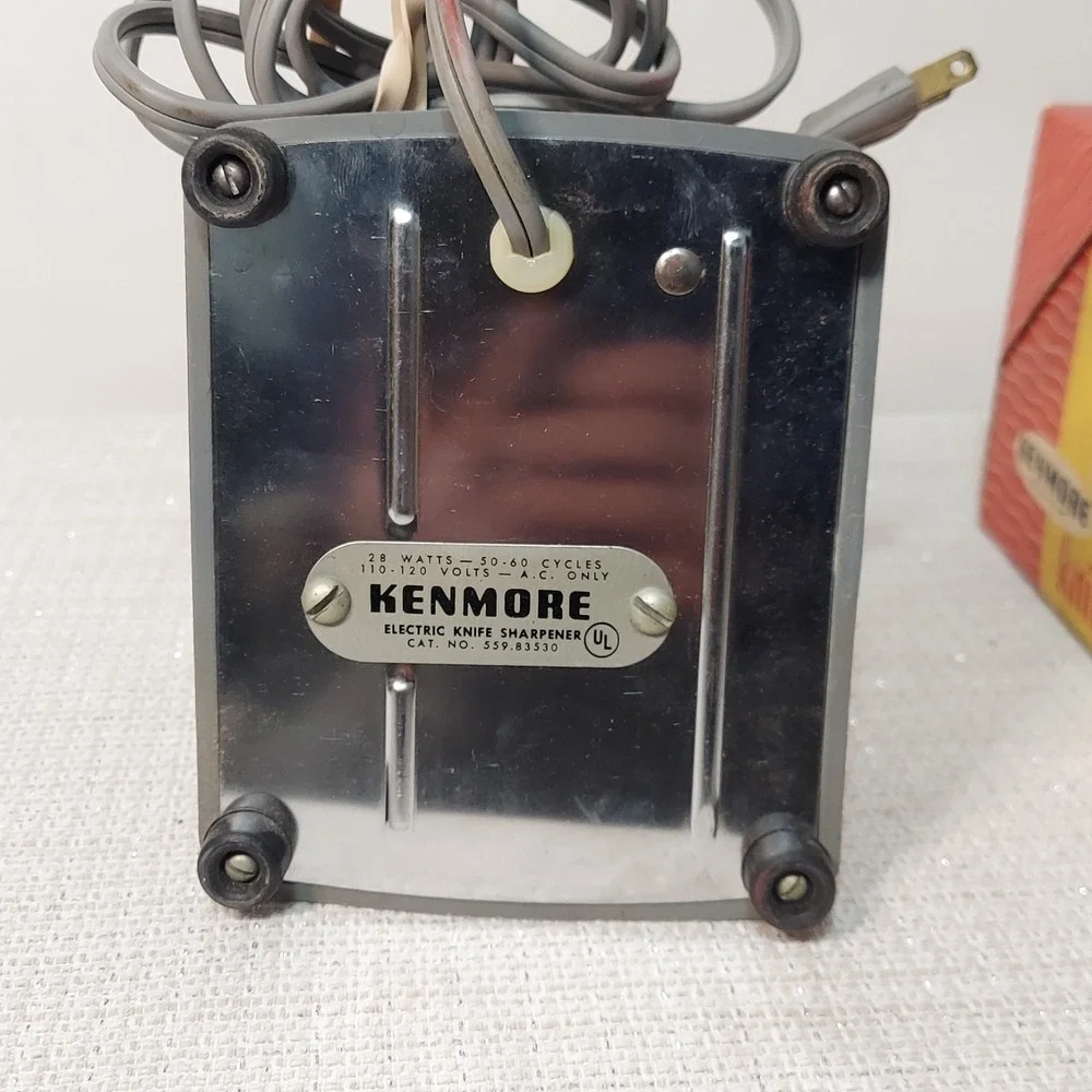 Vtg Kenmore Electric Knife Sharpener Model 8353 w/original Box, Pamplet, Booklet